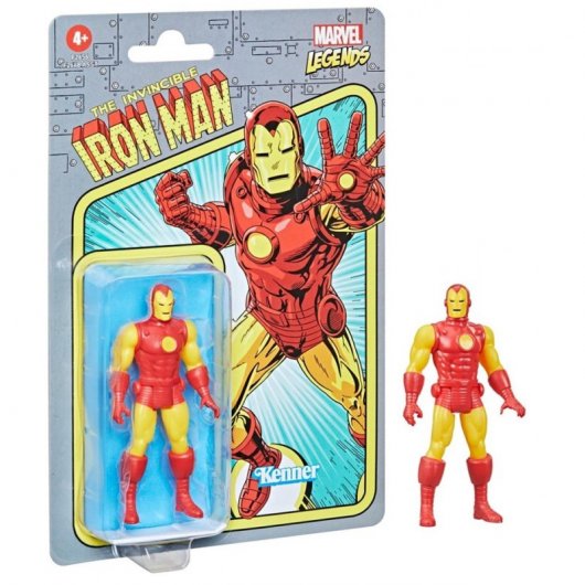 Hasbro Marvel Retro Display 48 Figuras do Homem de Ferro/Homem-Aranha/Pantera Negra/Hulk/Capitão América