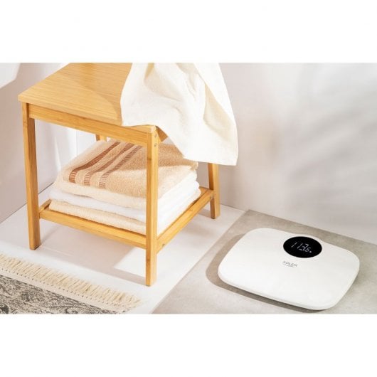 Adler Ad8172w Báscula De Baño Digital, Alta Precisión 180kg, Pantalla Led Apagado Automático, Antide