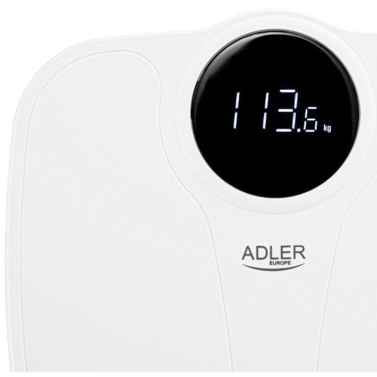 Pèse Personne Électronique Adler AD8172W Jusqu'à 180kg Précision LED Arrêt Automatique