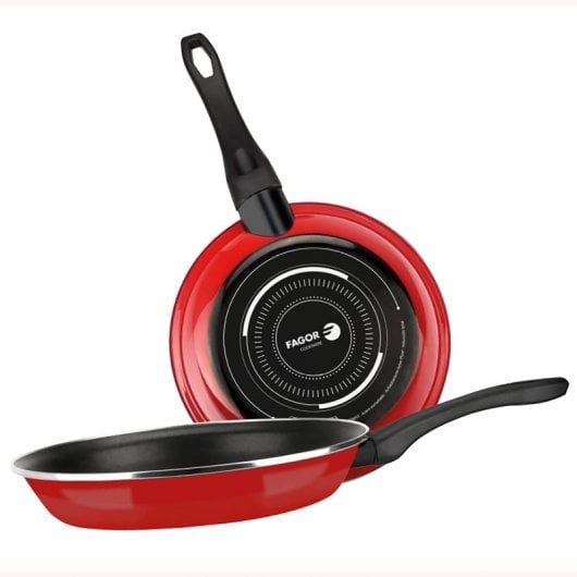 Fagor Optimax Batería Cocina Inducción 8 Piezas, Antiadherente Sin Pfoa, Acero Esmaltado, Cazuelas S