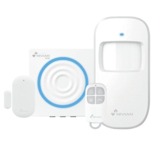 Alarme Nivian NVS-ALARM1-W Wi-Fi Sans Fil Kit Détecteur Mouvement Intérieur App TUYA