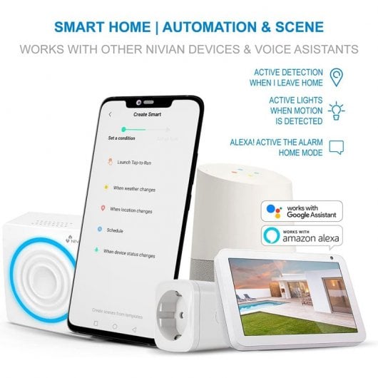 Système d'alarme Wi-Fi Nivian sans frais mensuels