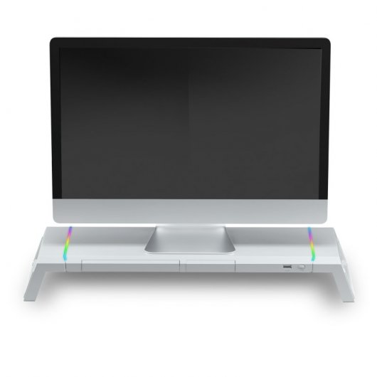Mars Gaming MGS-ONE Premium RGB Chroma Monitorständer Weiß