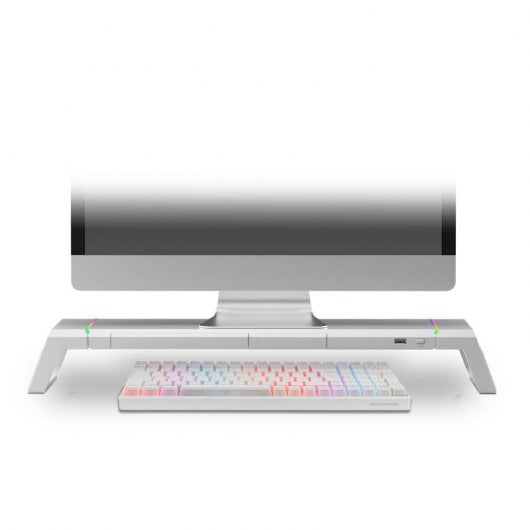 Mars Gaming MGS-ONE Premium RGB Chroma Monitorständer Weiß