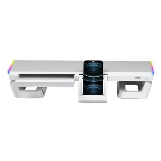Mars Gaming MGS-ONE Premium RGB Chroma Monitorständer Weiß