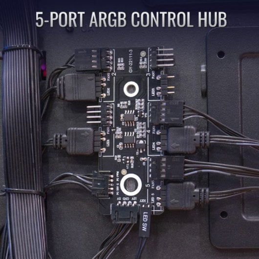 Aerocool Interstellar ATX Tower RGB gehärtetes Glas USB 3.0 schwarz