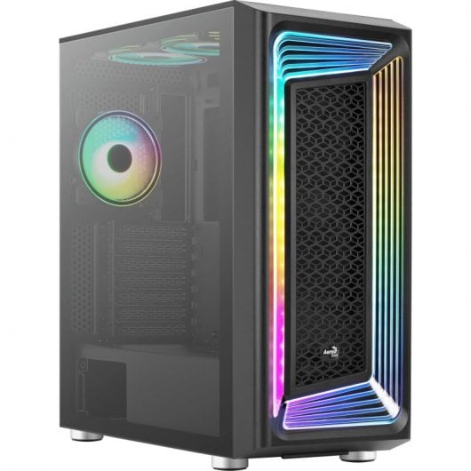 Aerocool Interstellar ATX Tower RGB gehärtetes Glas USB 3.0 schwarz