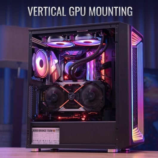 Aerocool Interstellar ATX Tower RGB gehärtetes Glas USB 3.0 schwarz