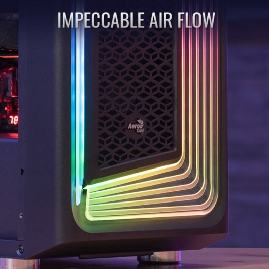 Aerocool Interstellar ATX Tower RGB gehärtetes Glas USB 3.0 schwarz