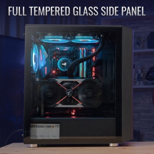 Aerocool Interstellar ATX Tower RGB gehärtetes Glas USB 3.0 schwarz