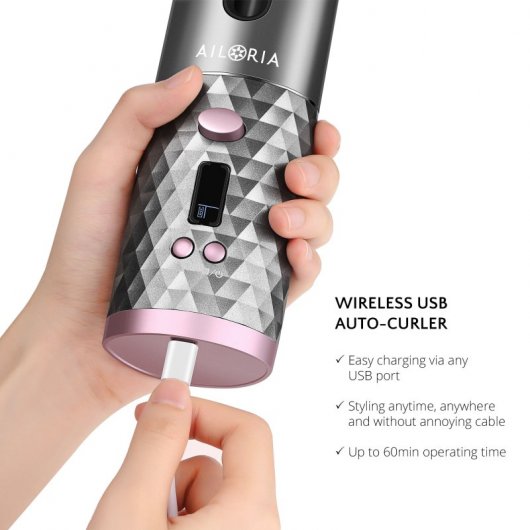 Ailoria Revolutionne Rizador Automático Inalámbrico Plata