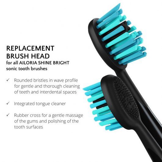 Ailoria Shine Bright Pack Têtes de Rechange Extra Clean Bleu Clair 6 Unités