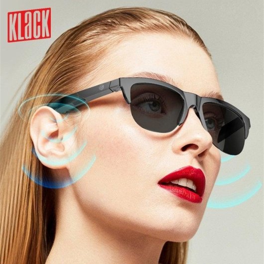 Klack Smart Glasses Stereo Gafas Inteligentes Altifalantes Anti-UV Verdes