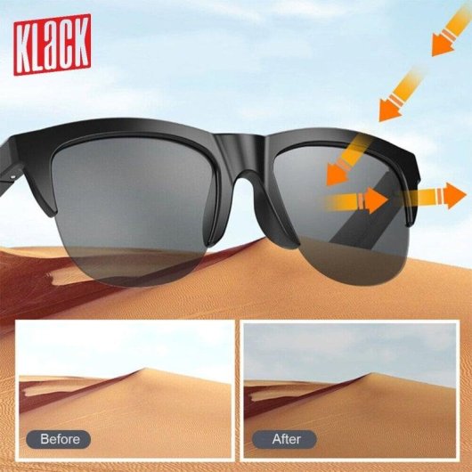 Klack Smart Glasses Stereo Gafas Inteligentes Altifalantes Anti-UV Verdes