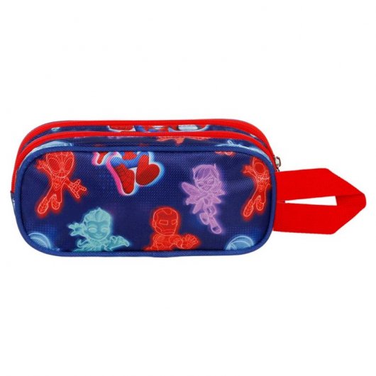 Karactermania Estuche Doble Portatodo 3D Spiderman Glow