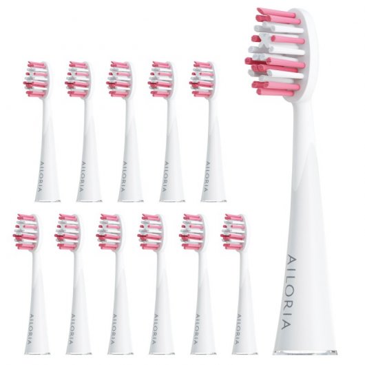 Ailoria Shine Bright Pack Têtes de Rechange Extra Clean Rose Vif 12 Unités