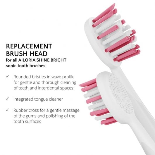 Ailoria Shine Bright Pack Têtes de Rechange Extra Clean Rose Vif 12 Unités