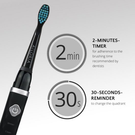 Ailoria Flash Travel Cepillo de Dientes Sónico USB Eclipse Black