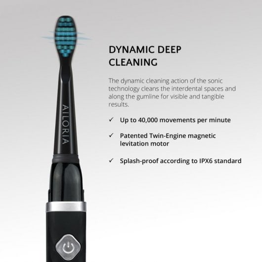 Ailoria Flash Travel Cepillo de Dientes Sónico USB Eclipse Black