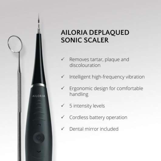 Escova de Dente Sonica Ailoria Deplaqued 5 Intensidades USB Ergonomica