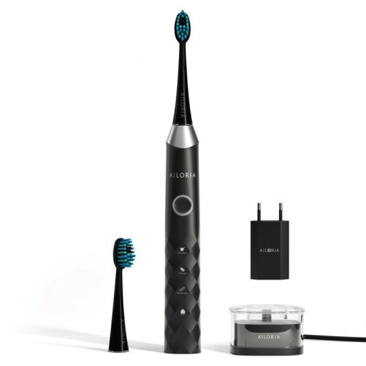 Ailoria SHINE BRIGHT Adulte Brosse à dents à ultrasons Noir, Bleu