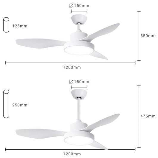 Ventilador de Techo SPC Conforto DC Lite 2 42W 6 Velocidades con Luz LED Silencioso Control Inteligente