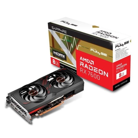 Carte Graphique Sapphire Pulse Radeon RX 7600 Gaming 8GB GDDR6
