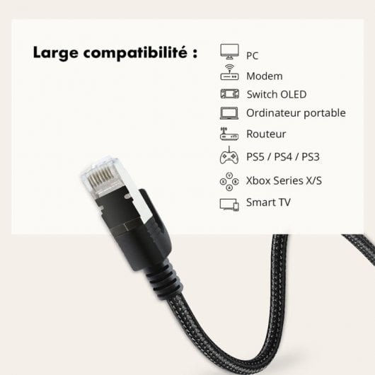 Metronic 395634 Cable de Red S/FTP Cat.8 10m Negro