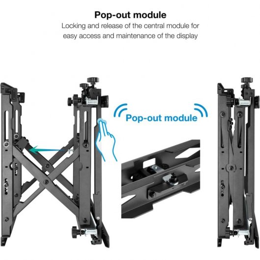 TooQ TQVW4571T Supporto video a parete per TV 45"-70" VESA 600x400 Max 70Kg