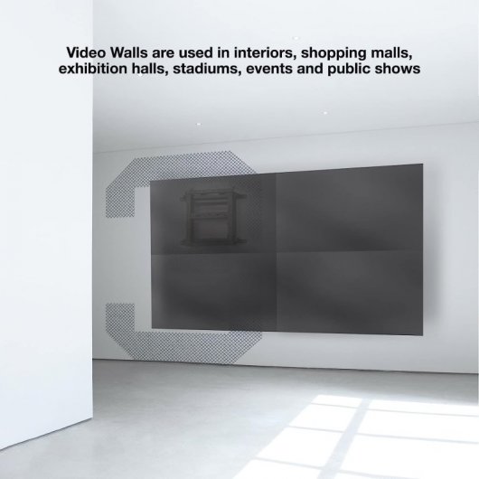 TooQ TQVW4571T Supporto video a parete per TV 45"-70" VESA 600x400 Max 70Kg