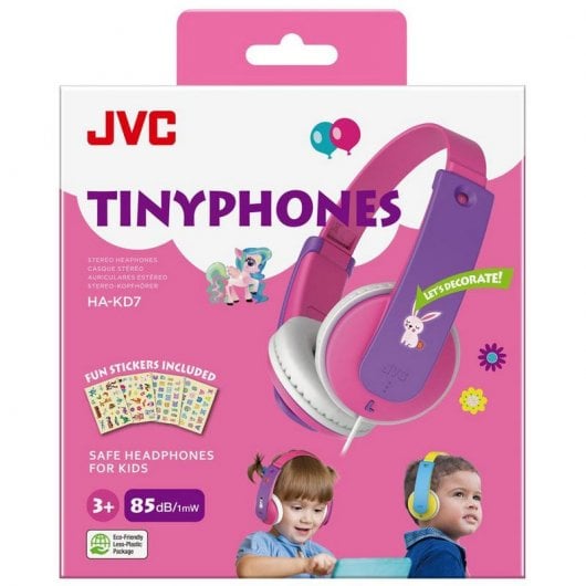 Cuffie per bambini JVC HA-KD7 con limitatore di suono rosa/viola