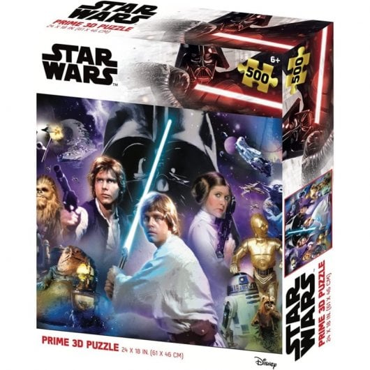Prime 3D Linsenrasterpuzzle Star Wars Charaktere 500 Teile