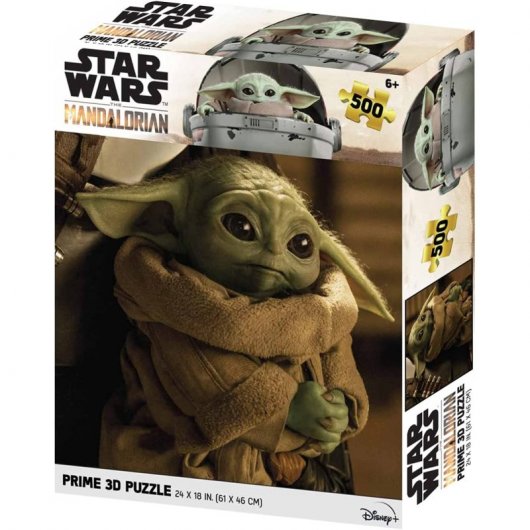 Prime 3D-Linsenrasterpuzzle Das mandalorianische Baby Yoda mit 500 Teilen