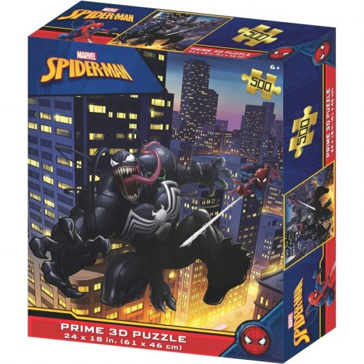 Prime Puzzle 3D Lenticolare Marvel Spiderman vs Venom 500 Pezzi