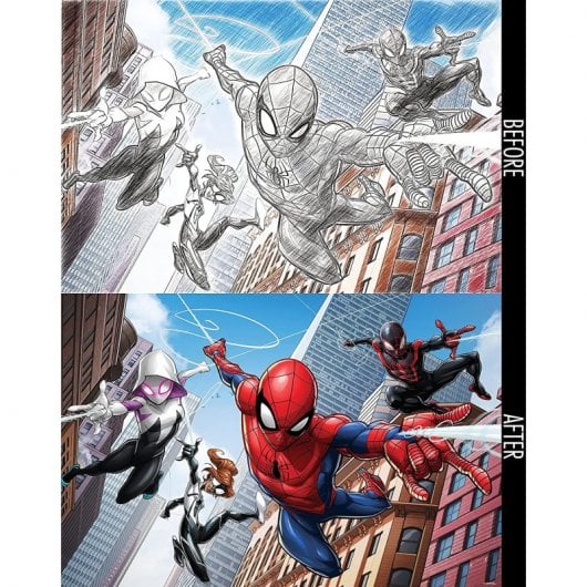 Prime 3D Scratch Puzzle Marvel Spiderman Multi Universe 150 Teile