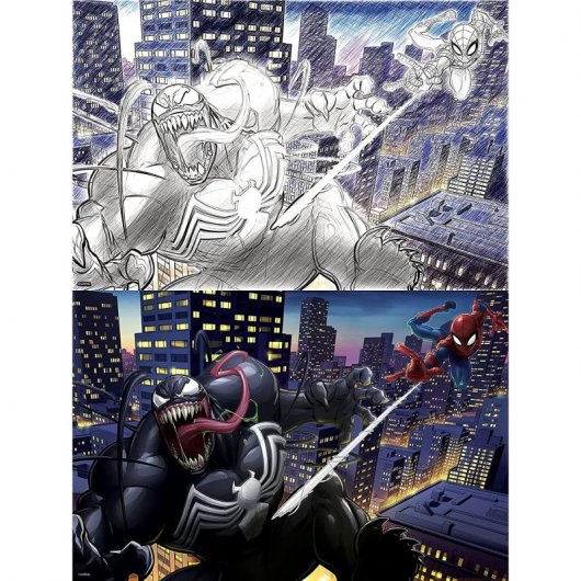 Prime 3D Scratch Puzzle Marvel Spiderman vs Venom 150 Teile