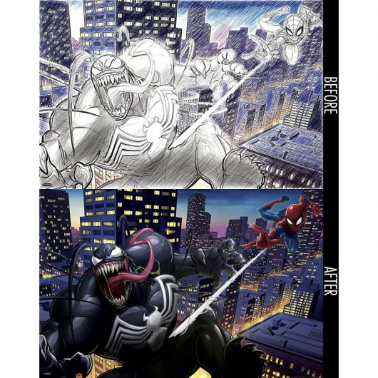 Prime 3D Scratch Puzzle Marvel Spiderman vs Venom 150 Teile