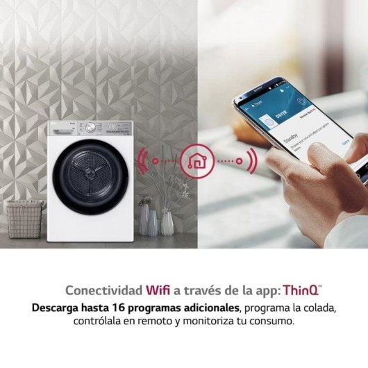 LG RH10V9AV2WR Secadora Bomba de Calor Carga Frontal 10Kg A Blanca