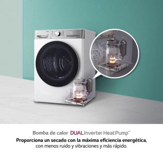 LG RH10V9AV2WR Secadora Bomba de Calor Carga Frontal 10Kg A Blanca