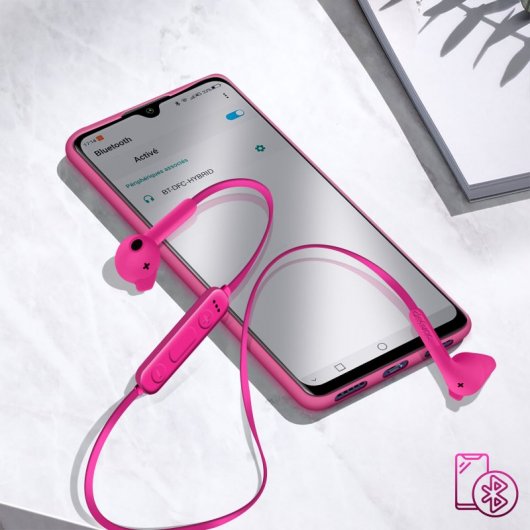 Defunc Bluetooth-Kopfhörer, kabelgebunden, Fernbedienung, Micro Autonomy 5h, Pink