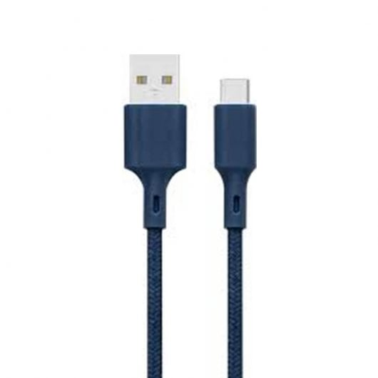Câble Micro-USB Recyclable Ecologique Just Green Intensité 2.1a 2m Bleu