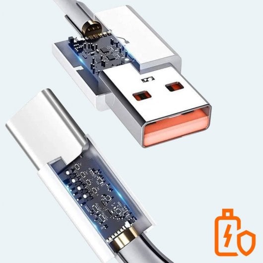 Xiaomi Cable USB a USB-C de Carga y Sincronización 6a de Intensidad 1m Blanco