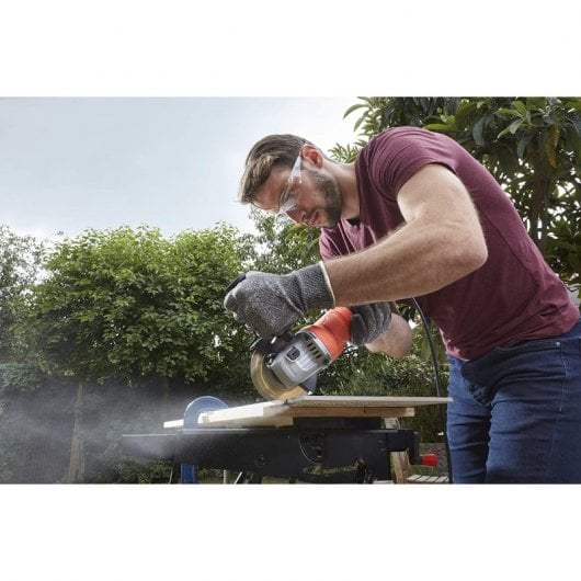 Black & Decker BEG010-QS Mini-Schleifgerät, 710 W, 115 mm, 12.000 U/min, mit Seitengriff