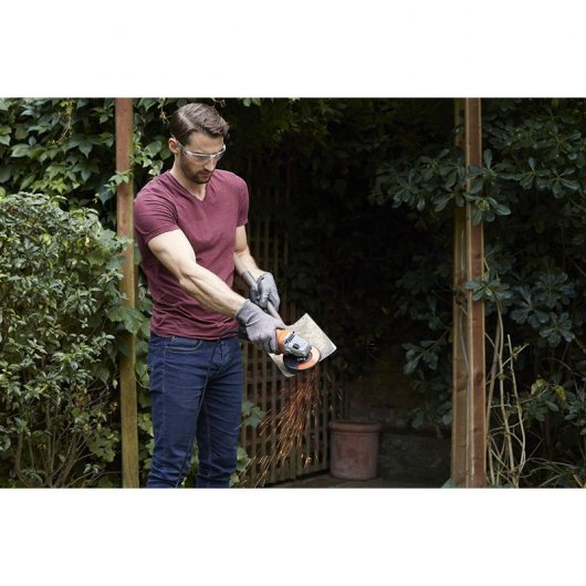 Black & Decker BEG010-QS Mini-Schleifgerät, 710 W, 115 mm, 12.000 U/min, mit Seitengriff