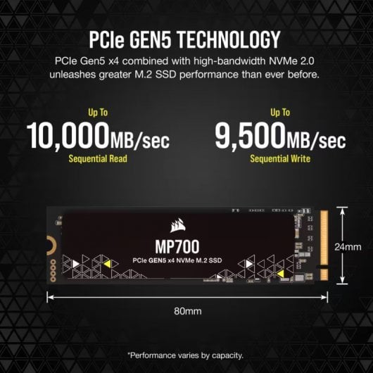 Corsair MP700 2 TB SSD M.2 PCIe Gen5 x4 NVMe 2.0
