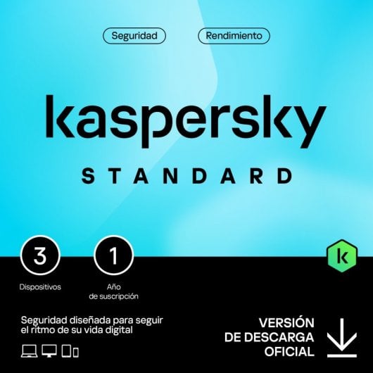 Kaspersky Standard 3 Dispositivos 1 Año Descarga Digital