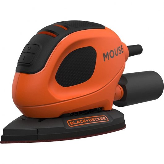 Black & Decker BEW230BC-QS Maus-Detailschleifer, 55 W, Blatt 110 mm/cm², mit 15 Zubehörteilen und Tasche