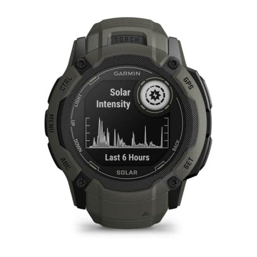 Garmin Instinct 2X Solar Bluetooth GPS NFC 50mm MIP Vert Taille Unique Résistant 10ATM SpO2 Pulsomètre Suivi Sommeil