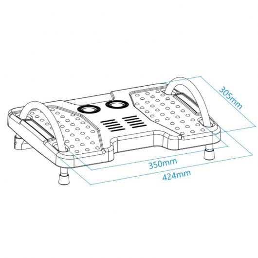 TooQ TQFR0601-G Apoio para Pés Inclinação Ajustável Cinzento