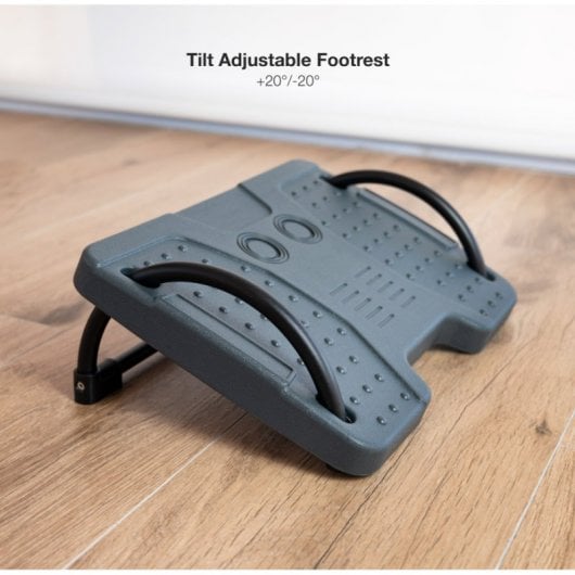 TooQ TQFR0601-G Apoio para Pés Inclinação Ajustável Cinzento
